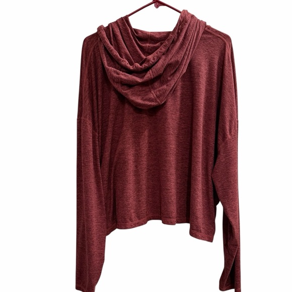 ATHLETA Uptempo Short Hoodie Maroon Heather Size XL - Picture 4 of 8